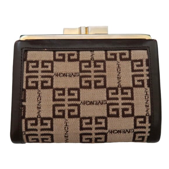 vtg GIVENCHY logo jacquard French purse wallet - Picture 2 of 6